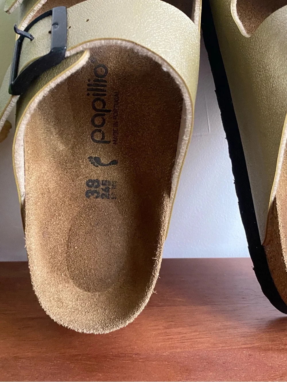 Pre-owned Papillio Arizona Platform Sandal Metallic Gold Sz 38/7 Women’s